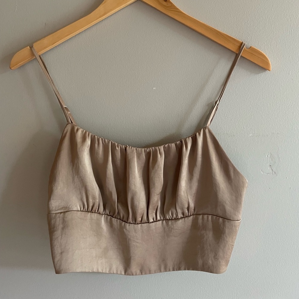 Wilfred satin crop top